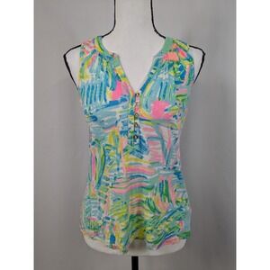 Lilly Pulitzer Essie Colorful Sleeveless Summer Preppy Nautical Size XXS A076